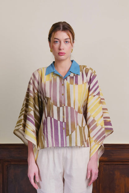 Footnote in Indigo Shirt